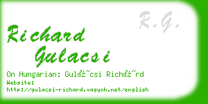 richard gulacsi business card